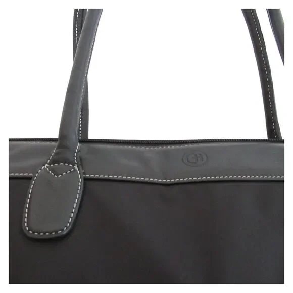 Chelsey Henry Large Black Tote with Kiwi Green Interior - Picture 3 of 13